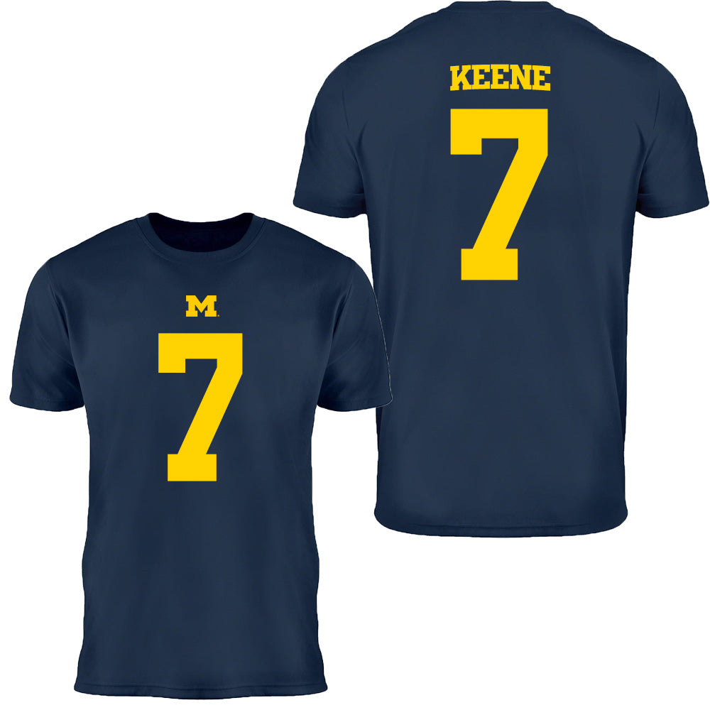 Valiant University of Michigan Football Mikey Keene #7 Jersey Tee