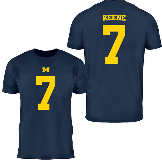 Valiant University of Michigan Football Mikey Keene #7 Jersey Tee
