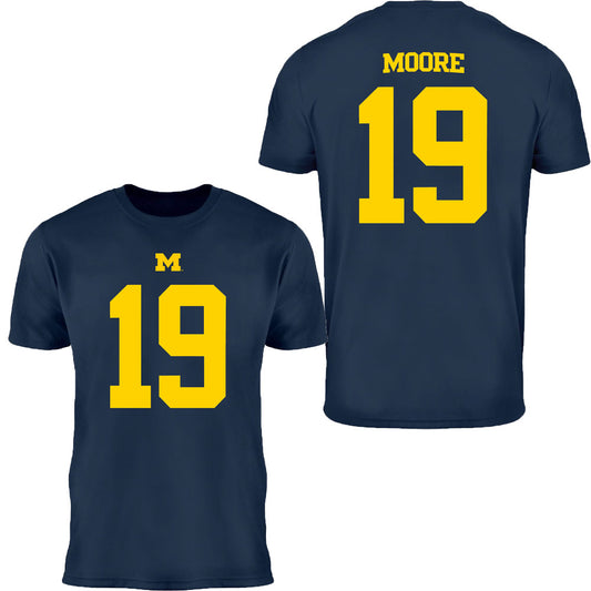Valiant University of Michigan Football Rod Moore #19 Jersey Tee