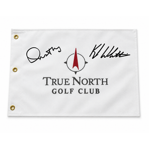 True North Golf Club Pin Flag Autographed by Dusty May & Kyle Whittingham