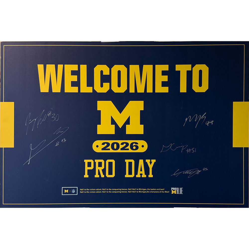 University of Michigan 2026 Pro Day Autographed Foam Sign