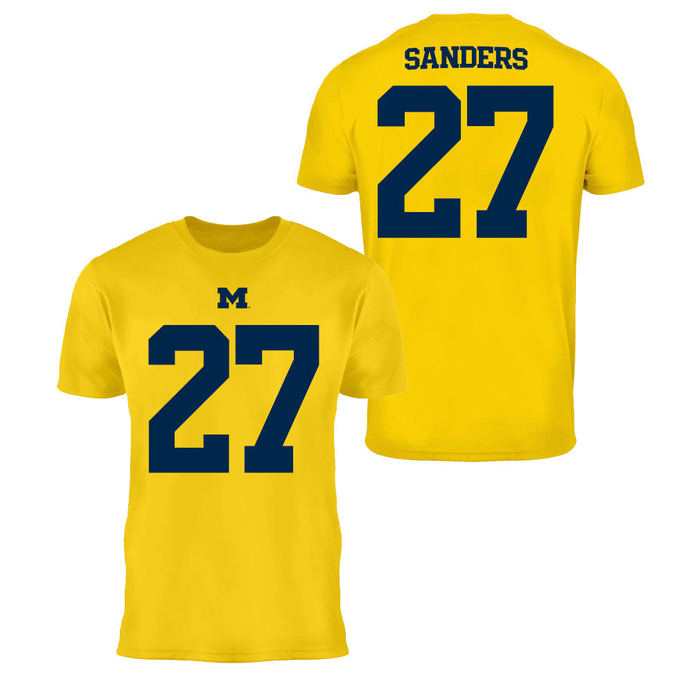 Valiant University of Michigan Football Jayden Sanders #27 Jersey Tee