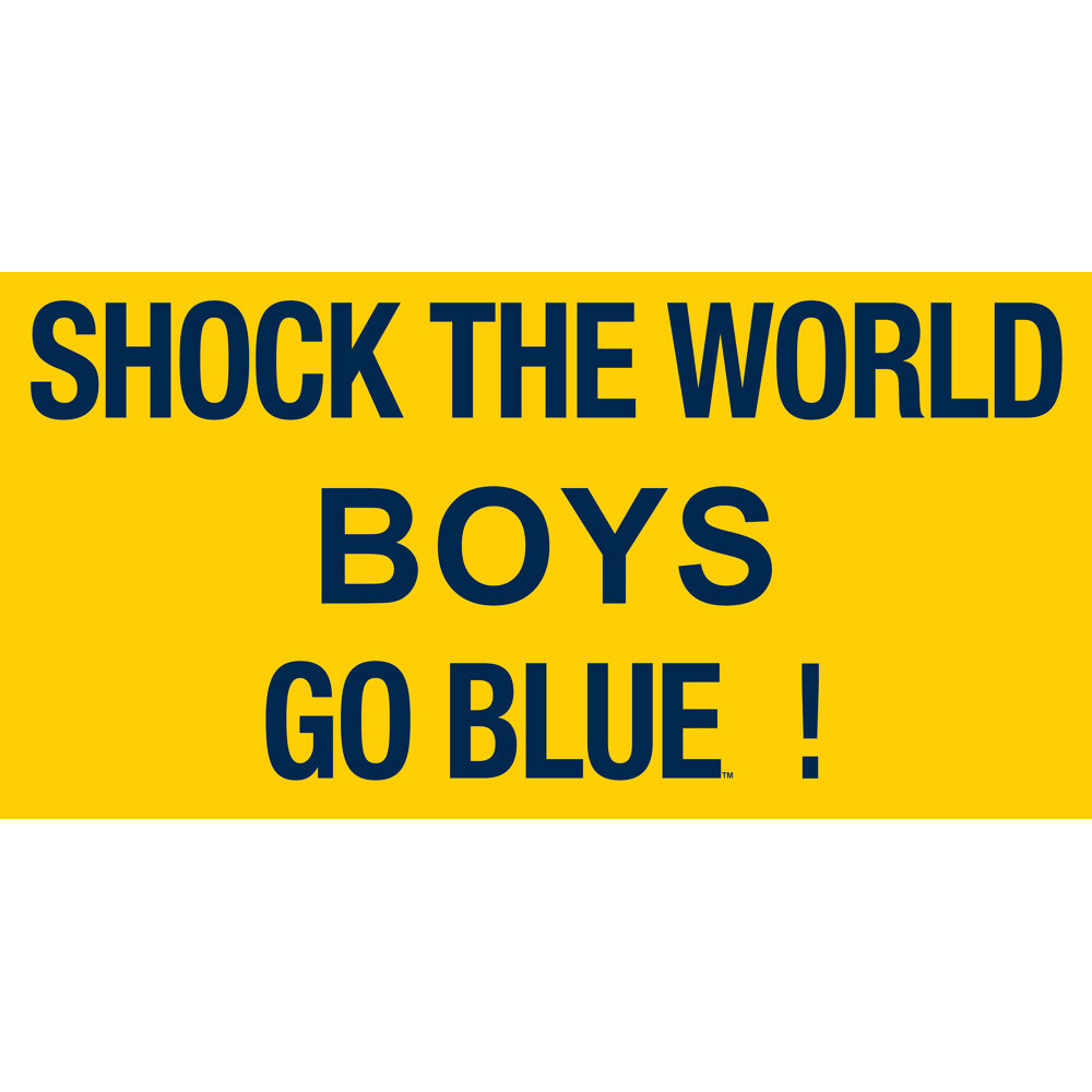 University of Michigan Basketball 2025-2026 National Champions "Shock The World Boys Go Blue!" Poster