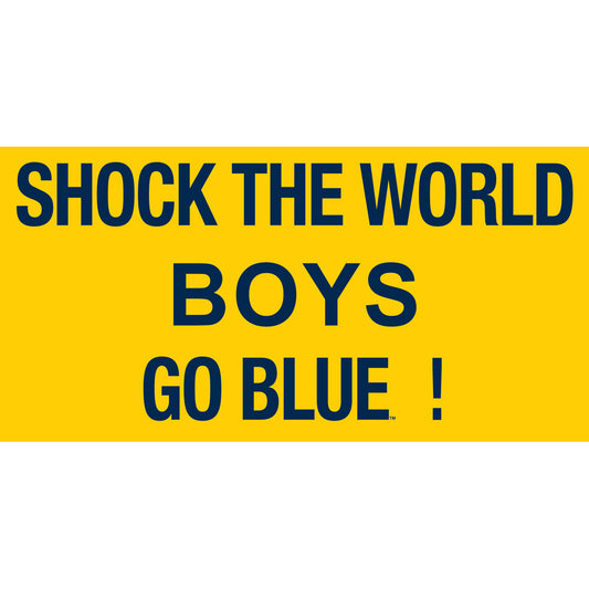 University of Michigan Basketball 2025-2026 National Champions "Shock The World Boys Go Blue!" Poster