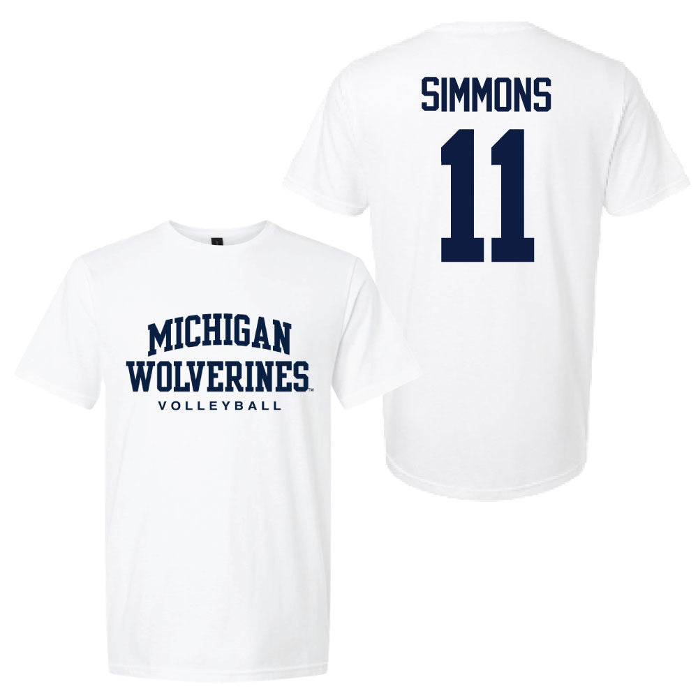 Valiant University of Michigan Volleyball Amalia Simmons #11 Wolverines Sport Tee