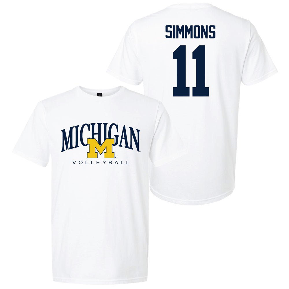 Valiant University of Michigan Volleyball Amalia Simmons #11 M/Michigan Sport Tee