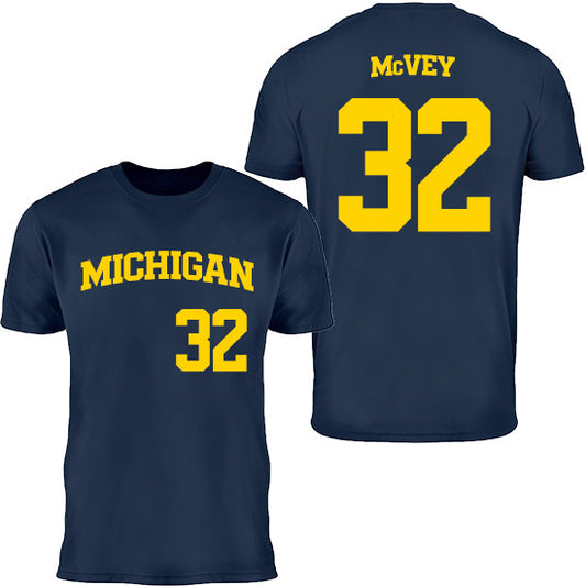 Valiant University of Michigan Softball Ella McVey #32 Jersey Tee