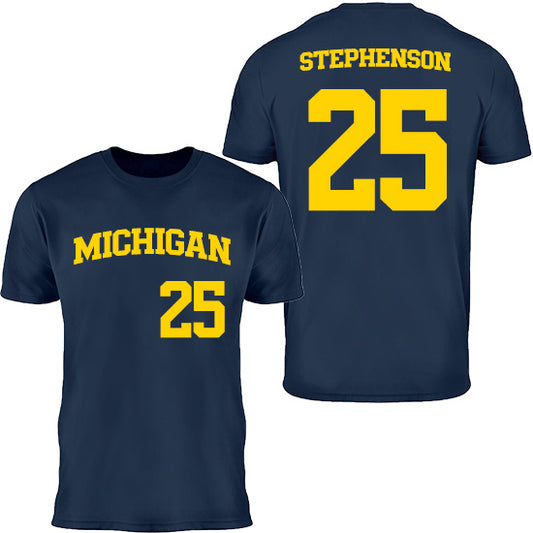 Valiant University of Michigan Softball Ella Stephenson #25 Jersey Tee