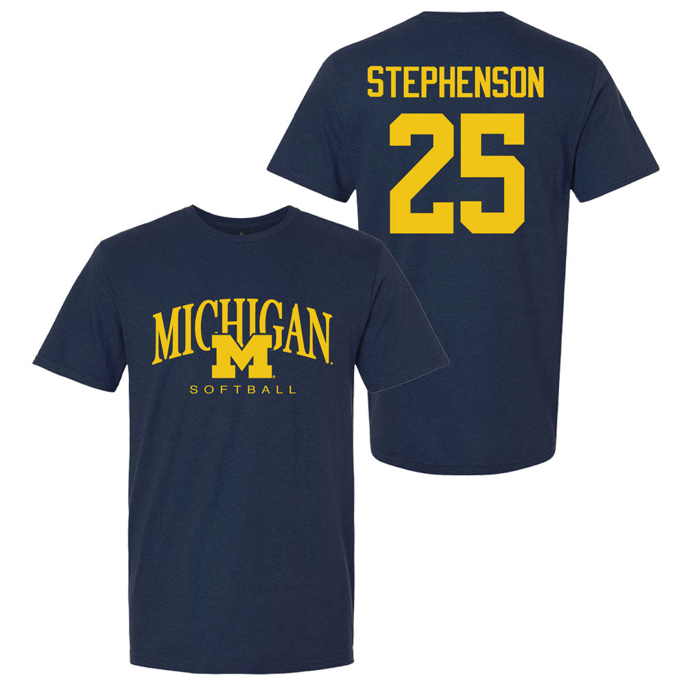 Valiant University of Michigan Softball Ella Stephenson #25 M/Michigan Sport Tee