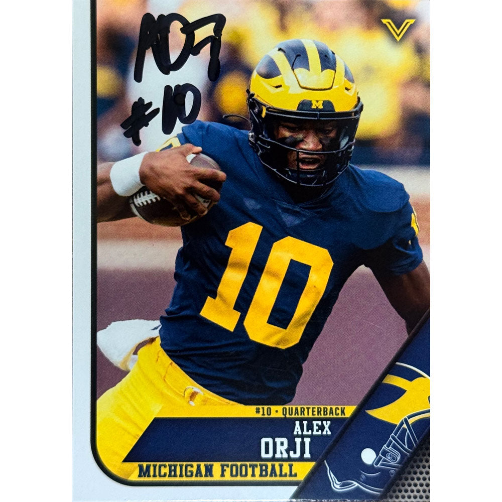University of Michigan Football Alex Orji Autographed Valiant 2023 Base Trading Card