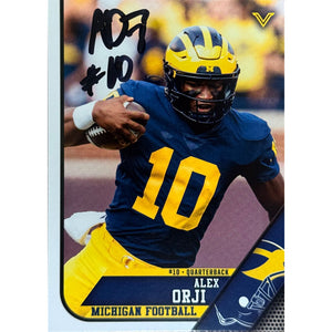 University of Michigan Football Alex Orji Autographed Valiant 2023 Base Trading Card