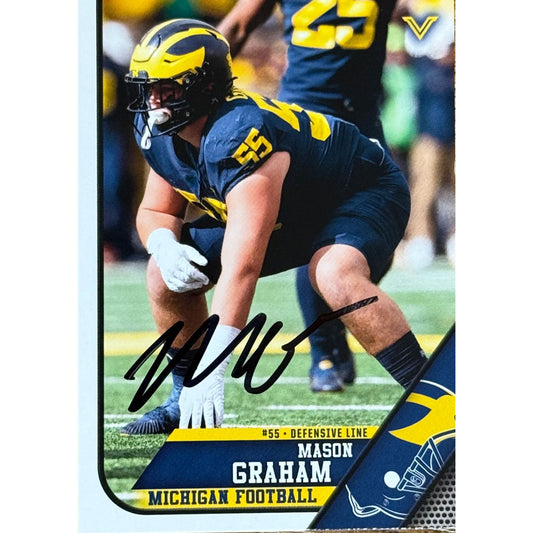 University of Michigan Football Mason Graham Autographed Valiant 2023 Base Trading Card