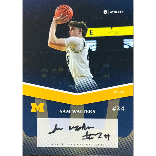 Onit University of Michigan Basketball Sam Walters Signature Series Trading Card (17/80)