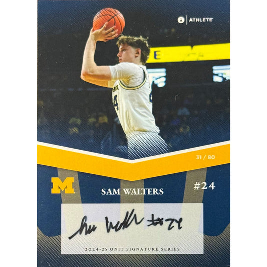Onit University of Michigan Basketball Sam Walters Signature Series Trading Card (31/80)