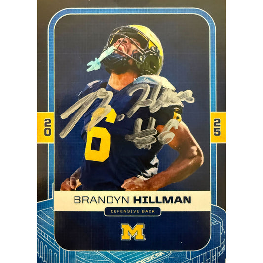 Valiant University of Michigan Football Brandyn Hillman Autographed Base 2025 Valiant Trading Card
