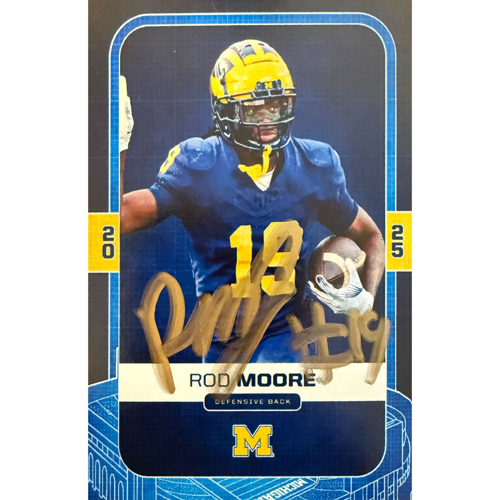 Valiant University of Michigan Football Rod Moore Autographed Base 2025 Valiant Trading Card