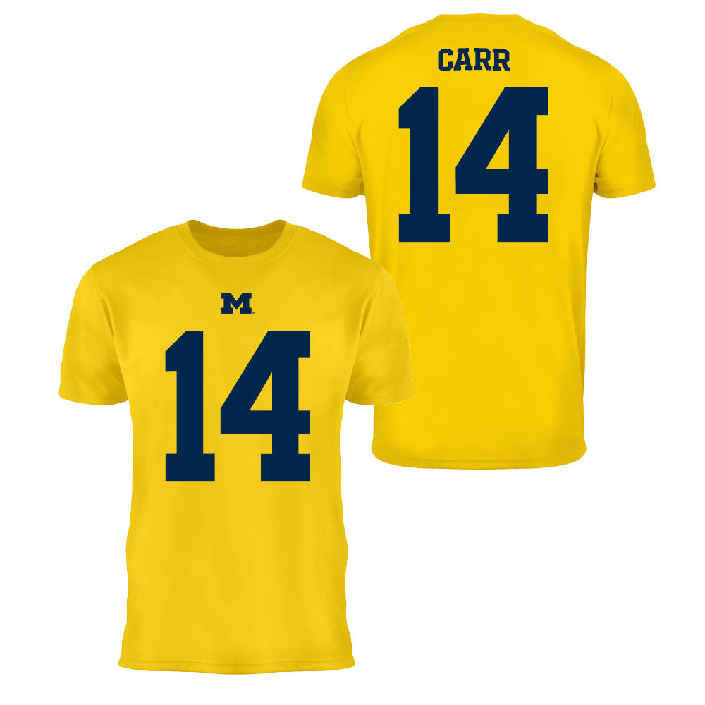 Valiant University of Michigan Football Tommy Carr #14 Jersey Tee