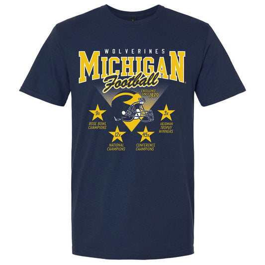 Valiant University of Michigan Football "Winning Tradition" Vintage Tee