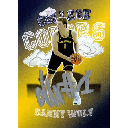 University of Michigan Basketball Danny Wolf Autographed OnIt College Colors Trading Card