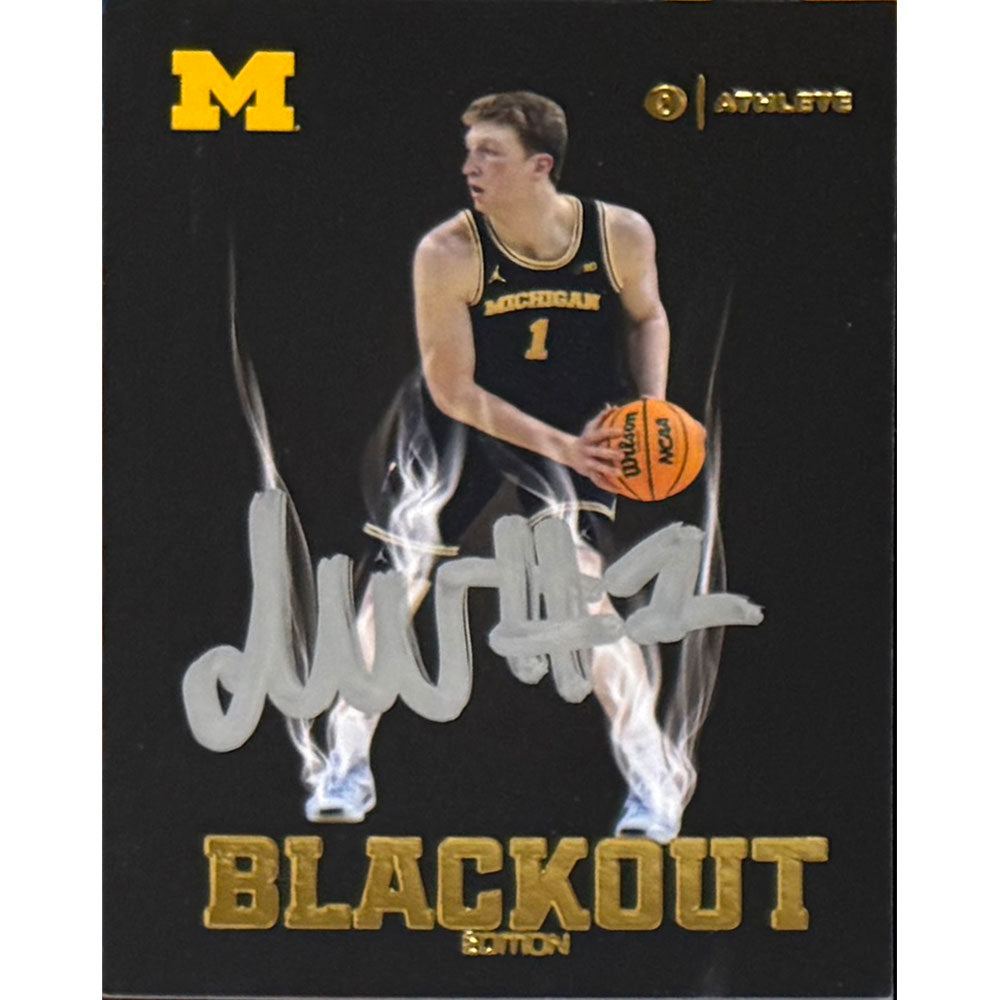 University of Michigan Basketball Danny Wolf Autographed OnIt Matte Blackout Trading Card