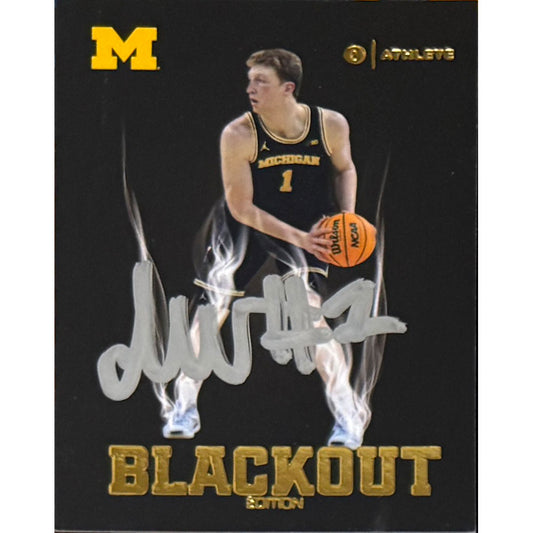 University of Michigan Basketball Danny Wolf Autographed OnIt Matte Blackout Trading Card