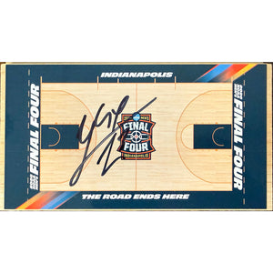 University of Michigan Basketball Yaxel Lendeborg Autographed Final Court Mini Court