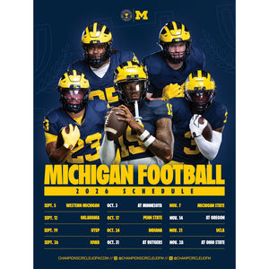 University of Michigan Football 2026 Schedule Poster