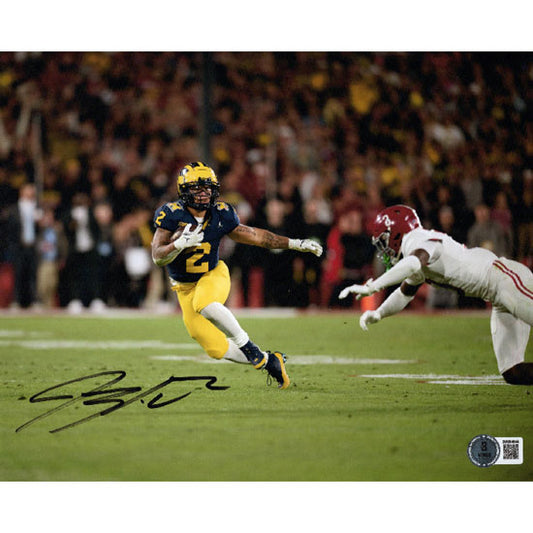University of Michigan Football Blake Corum Autographed 8x10 2024 Rose Bowl Game vs. Alabama