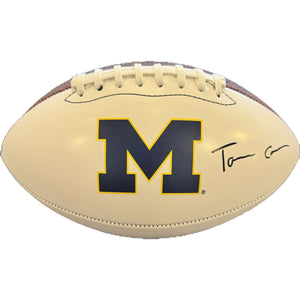 University of Michigan Tommy Carr Autographed Football