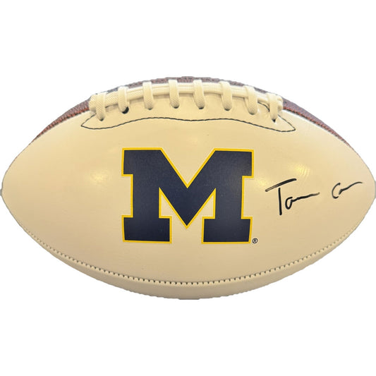 University of Michigan Tommy Carr Autographed Football