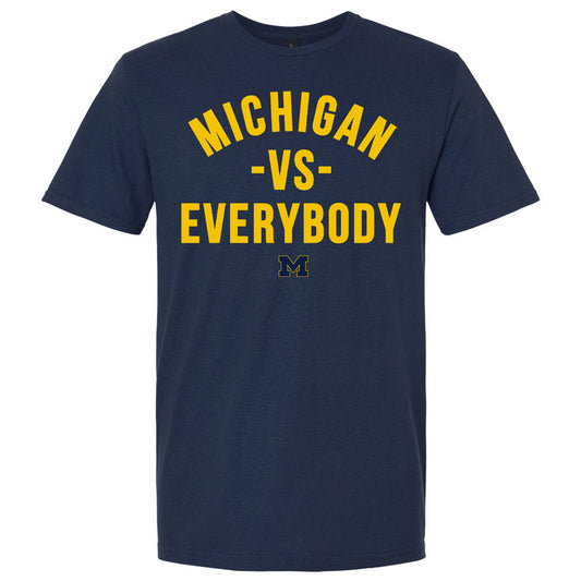 Valiant Brand x vs. Everybody University of Michigan vs. Everybody Navy Tee