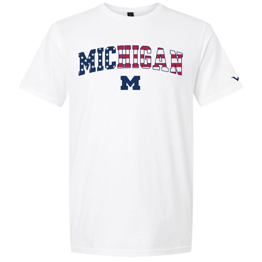 Valiant University of Michigan Americana White Tee