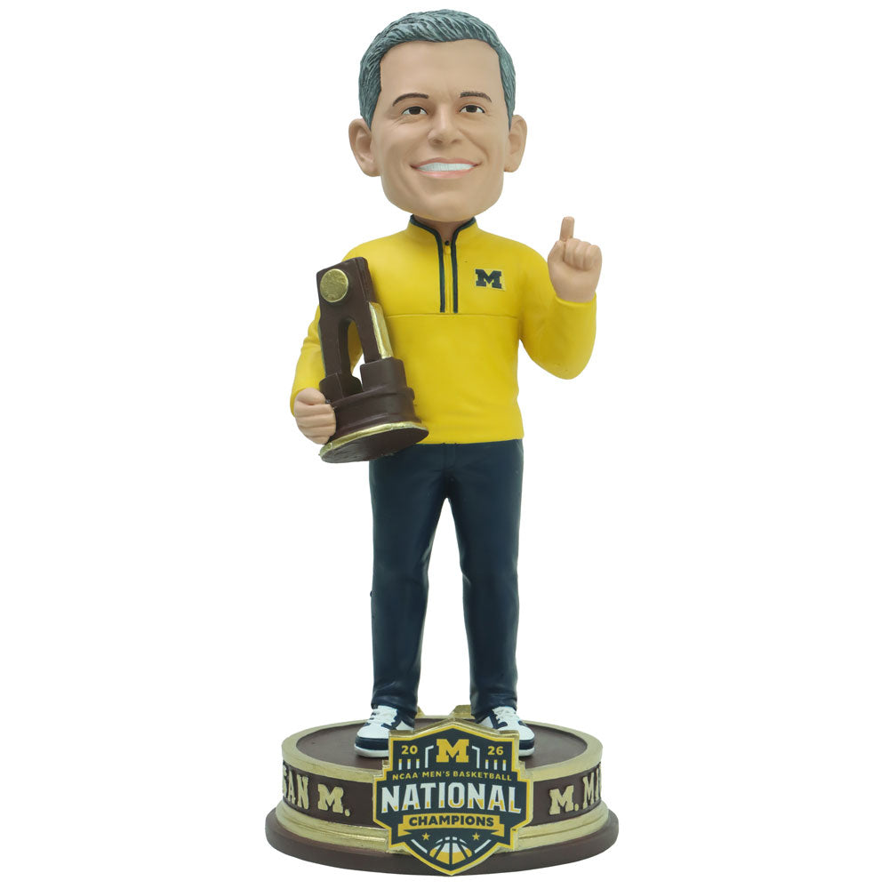 Valiant University of Michigan Basketball 2025-2026 National Champions Dusty May Bobblehead [PRE ORDER]