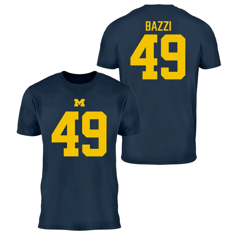 Valiant University of Michigan Football Adam Bazzi #49 Jersey Tee