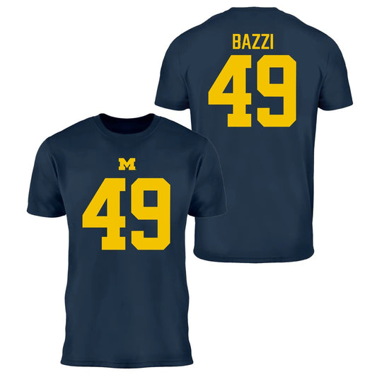 Valiant University of Michigan Football Adam Bazzi #49 Jersey Tee