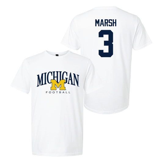 Valiant University of Michigan Football Andrew Marsh #3 M/Michigan Sport Tee