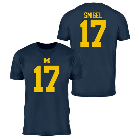 Valiant University of Michigan Football Brady Smigiel #17 Jersey Tee