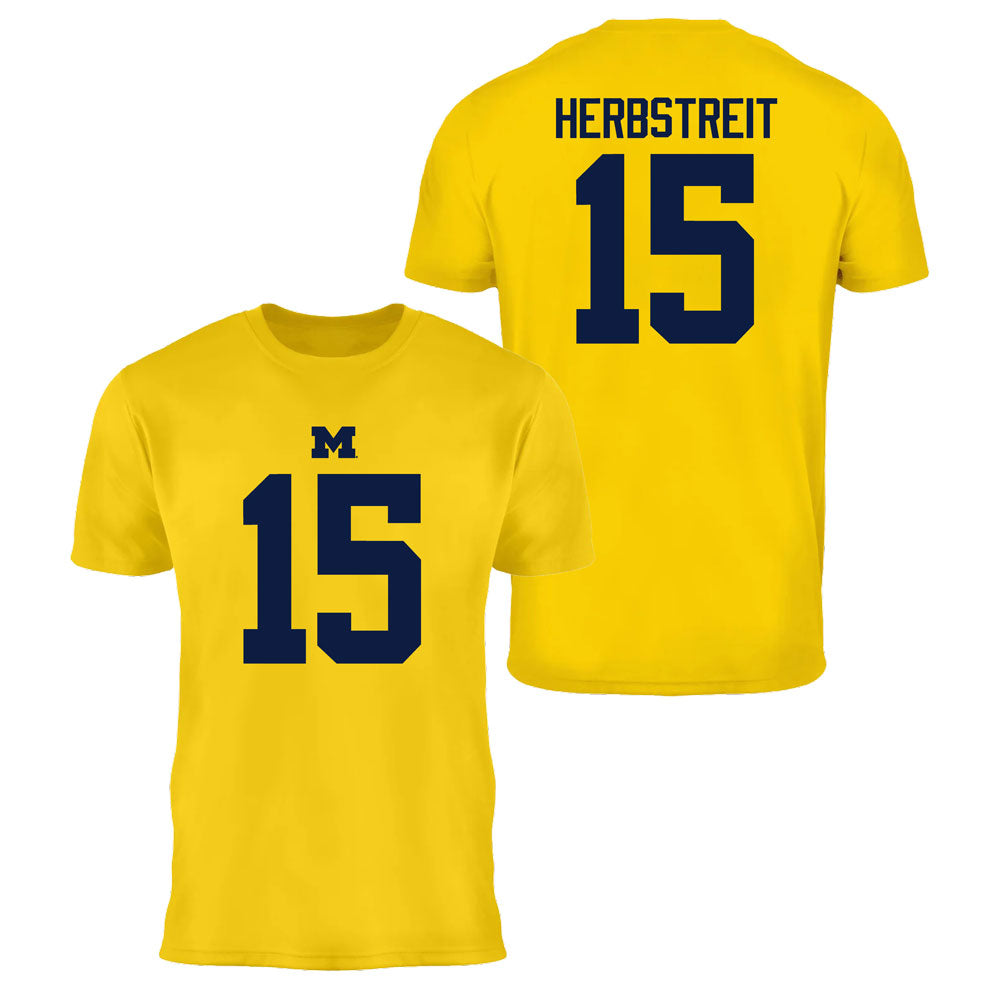 Valiant University of Michigan Football Chase Herbstreit #15 Jersey Tee