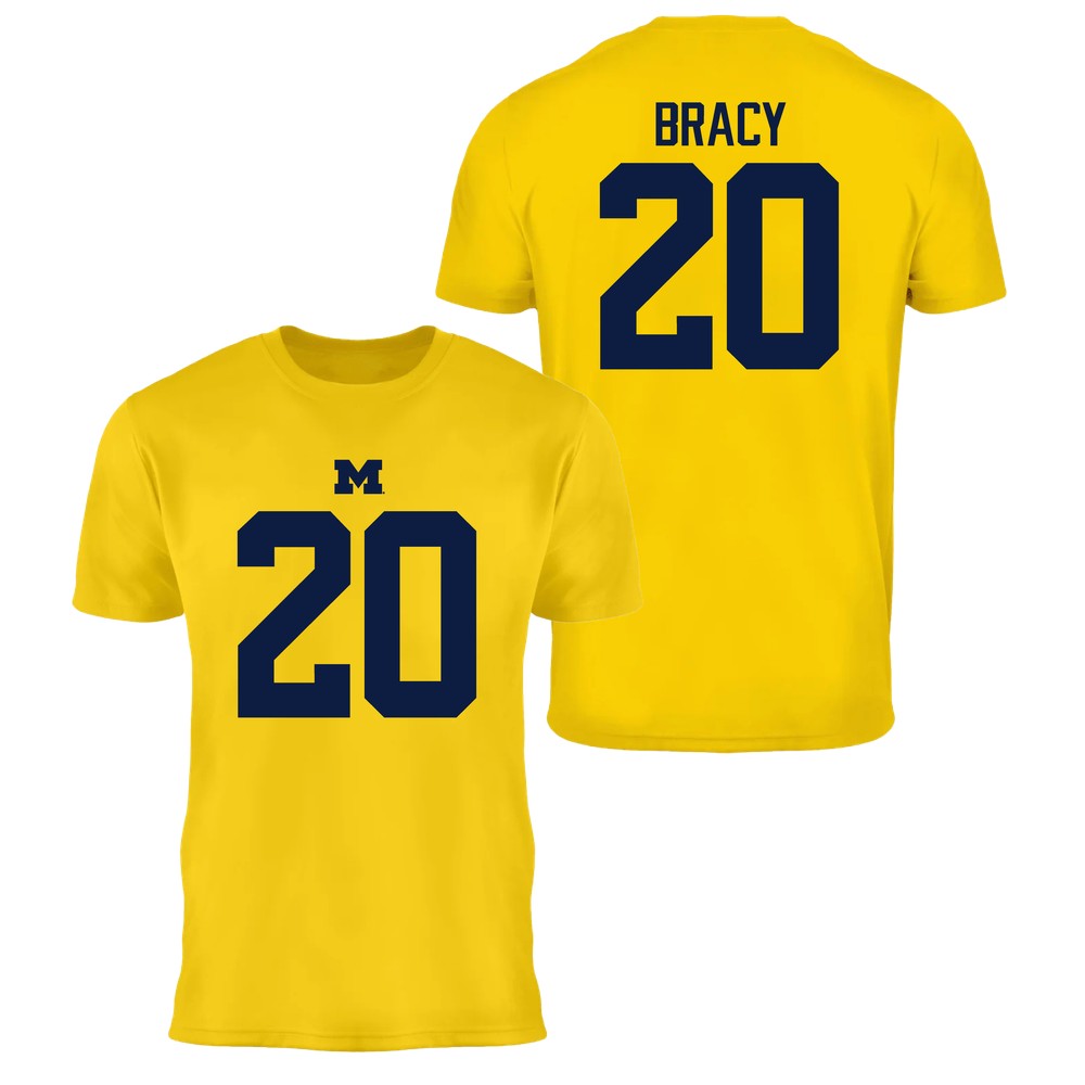 Valiant University of Michigan Football Chris Bracy #20 Jersey Tee