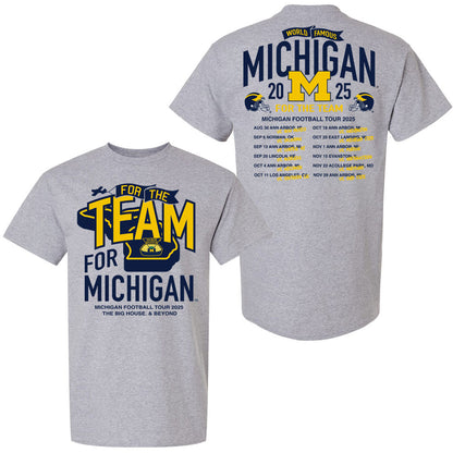 Valiant University of Michigan Football Gray 2025 Schedule Tee