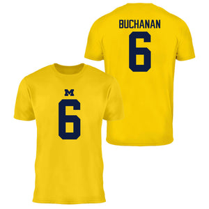 Valiant University of Michigan Football JJ Buchanan #6 Jersey Tee