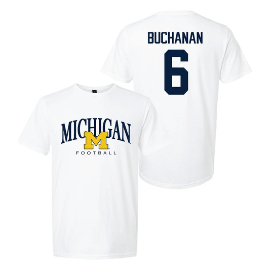 Valiant University of Michigan Football JJ Buchanan #6 M/Michigan Sport Tee