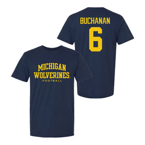 Valiant University of Michigan Football JJ Buchanan #6 Wolverines Sport Tee