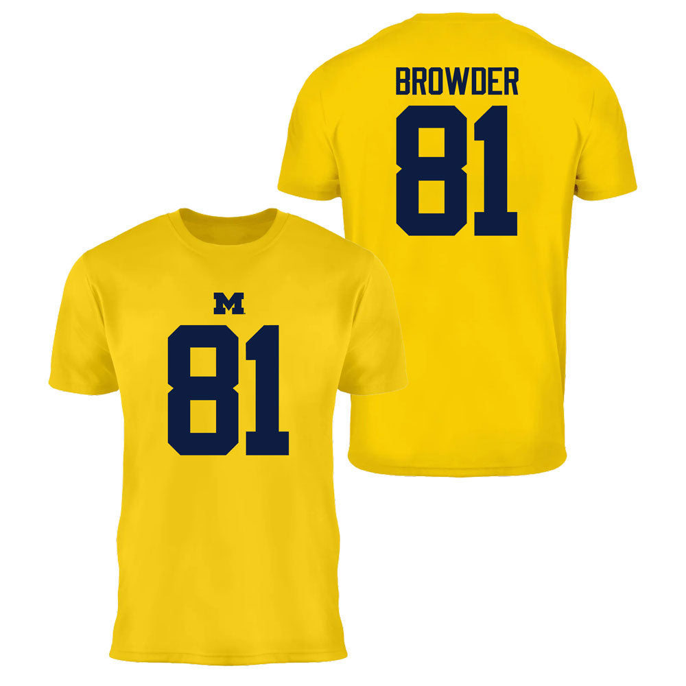 Valiant University of Michigan Football Jamar Browder #81 Jersey Tee