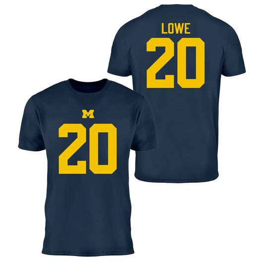 Valiant University of Michigan Football Jeremiah Lowe #20 Jersey Tee