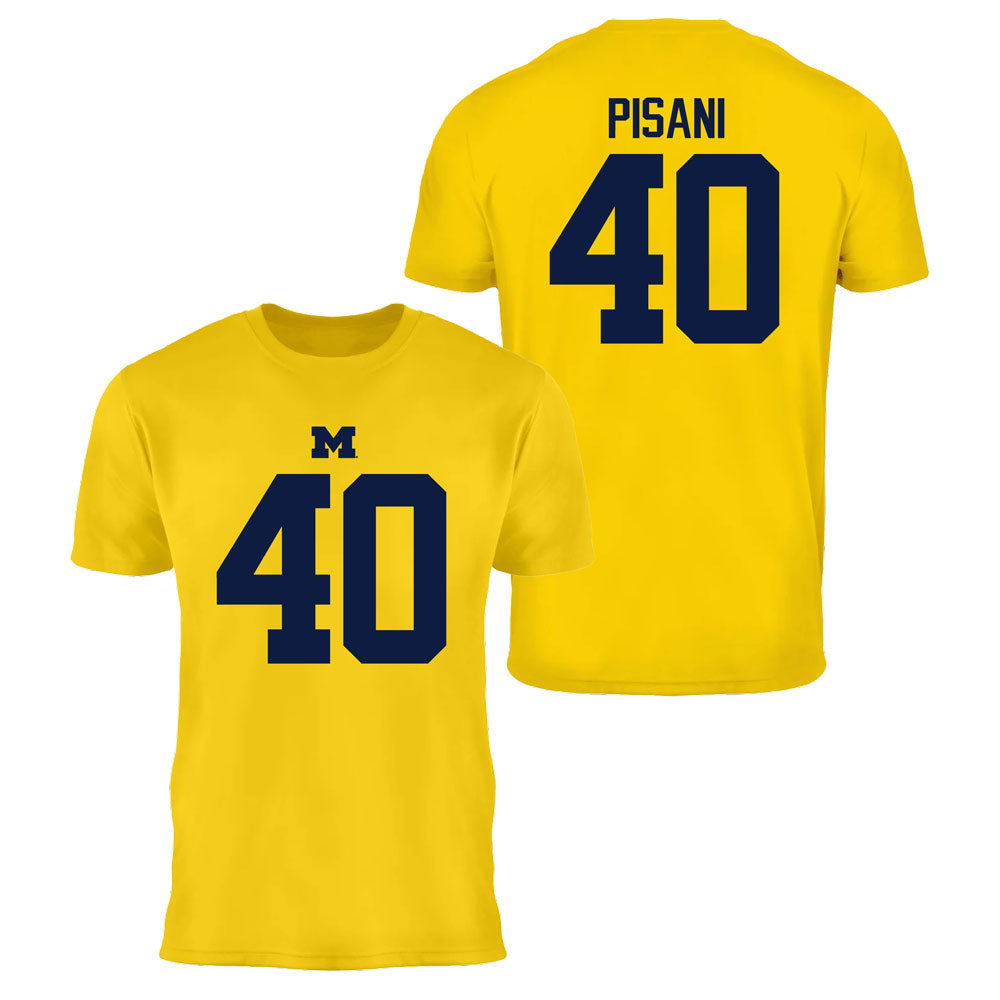 Valiant University of Michigan Football Jimmy Pisani #40 Jersey Tee