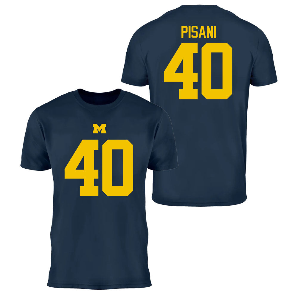 Valiant University of Michigan Football Jimmy Pisani #40 Jersey Tee