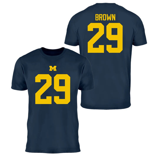 Valiant University of Michigan Football Jonathan Brown #29 Jersey Tee