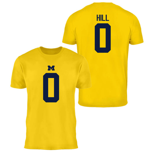 Valiant University of Michigan Football Jyaire Hill #0 Jersey Tee