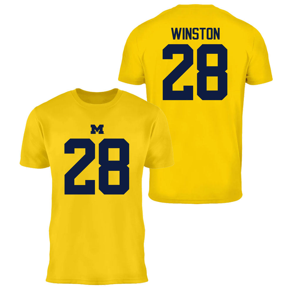 Valiant University of Michigan Football Kainoa Winston #28 Jersey Tee